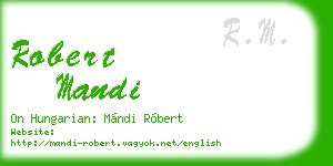 robert mandi business card