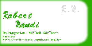 robert mandi business card